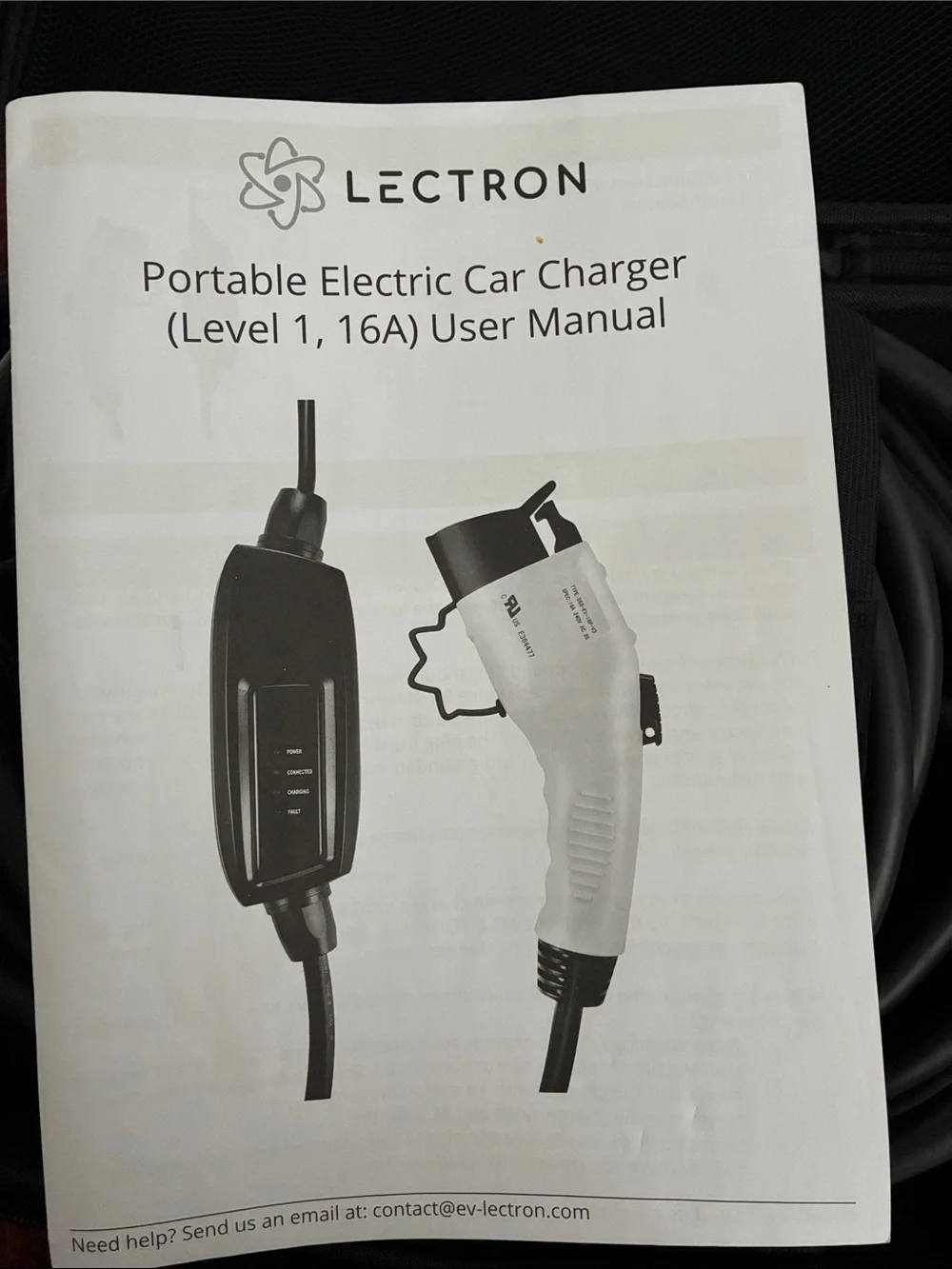 White EV Charging Cable and Connector for Electric Vehicles